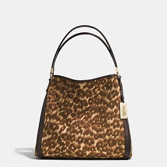 COACH Madison Ocelot Phoebe Shoulder Bag - Picture 1 of 16